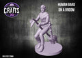 Human Bard on a Broom 25mm Base