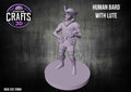 Human Bard with Lute 25mm Base