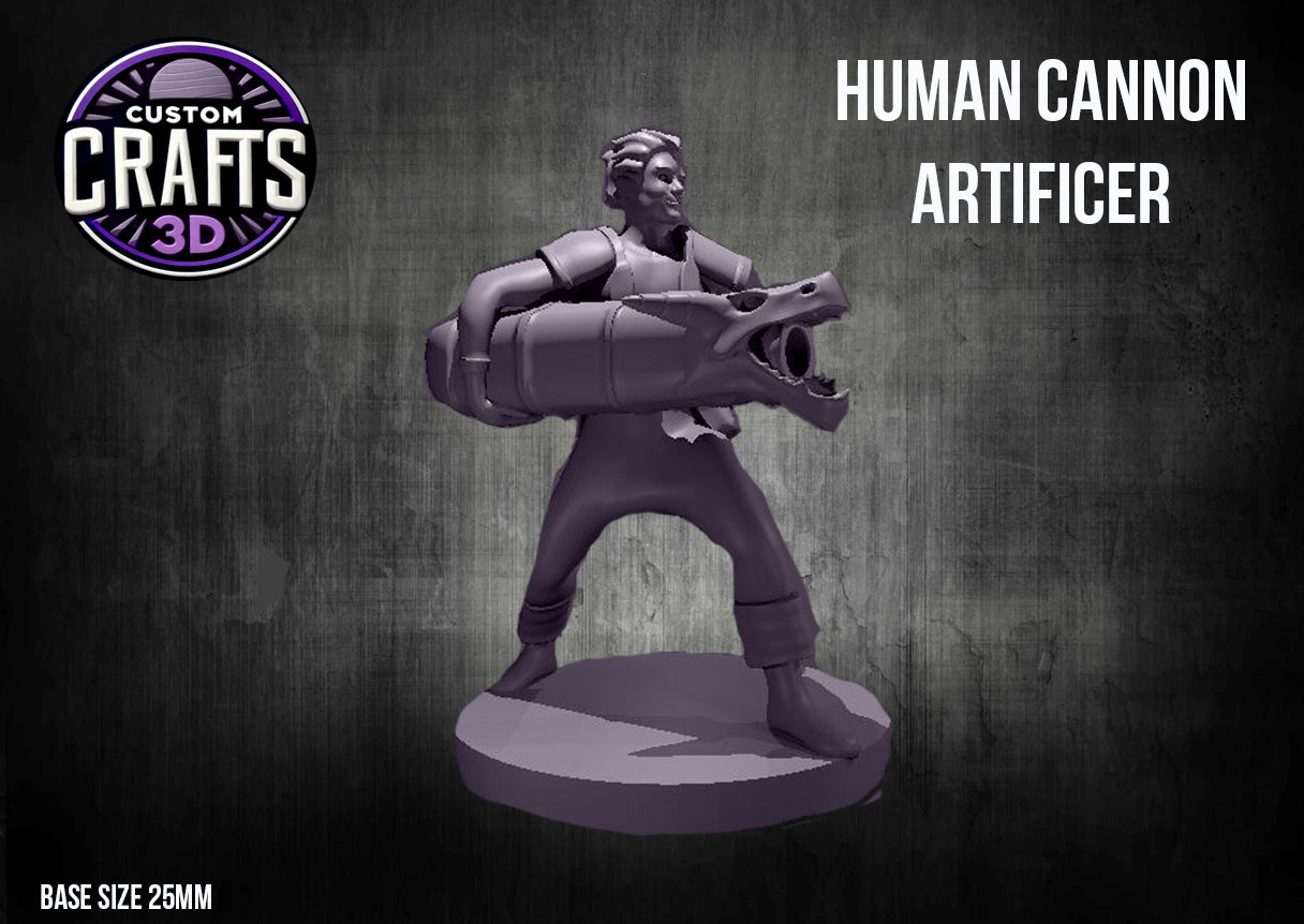 Human Cannon Artificer 25mm Base