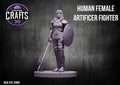 Human Female Artificer Fighter 25mm Base