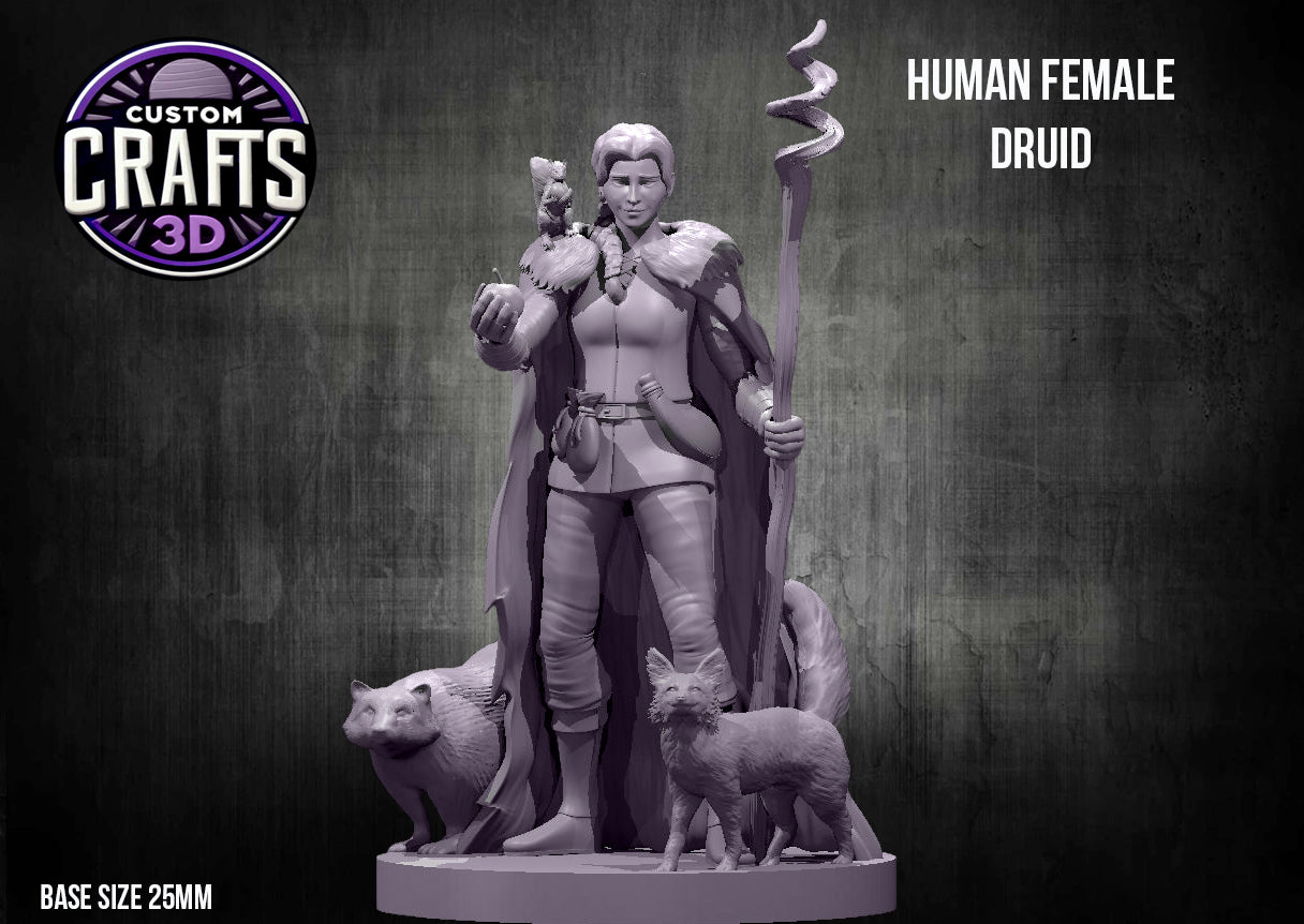 Human Female Druid 25mm Base