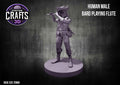 Human Male Bard Playing Flute 25mm Base