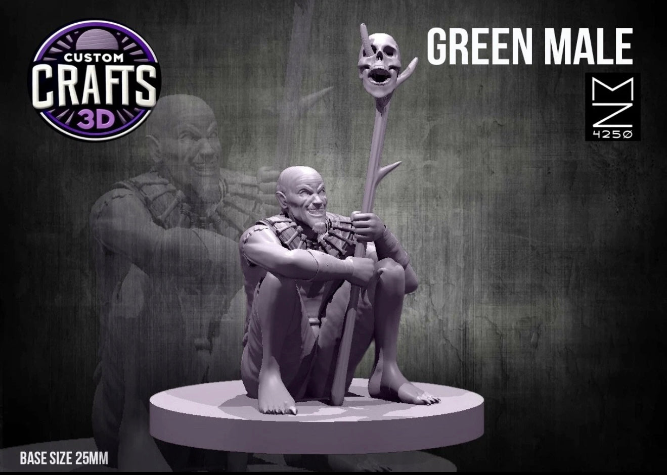 Green Male 25mm Base