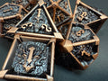 Copper & Black Metal Dragon & Skull Dice Set 7PCS