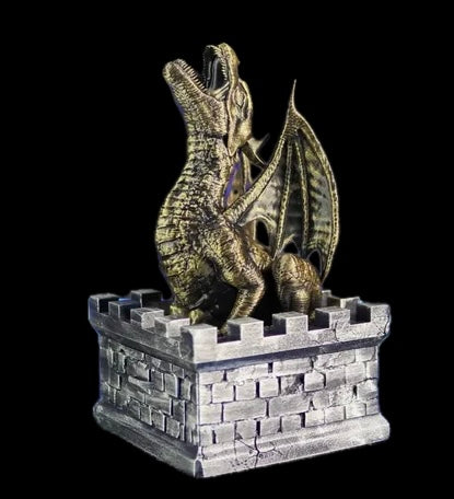 Dragon Vault Dice Tower with Hidden Stash Drawer