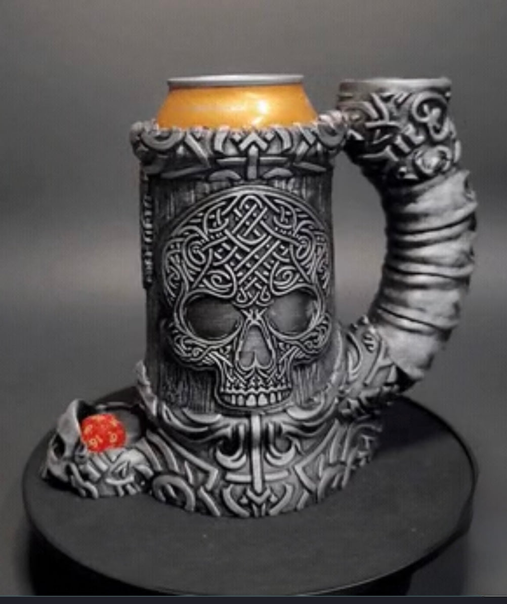 Skull Tankard Dice Thrower/Can holder