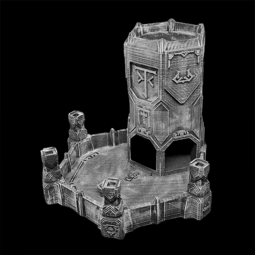 Dwarven Dice Tower with Dice Tray