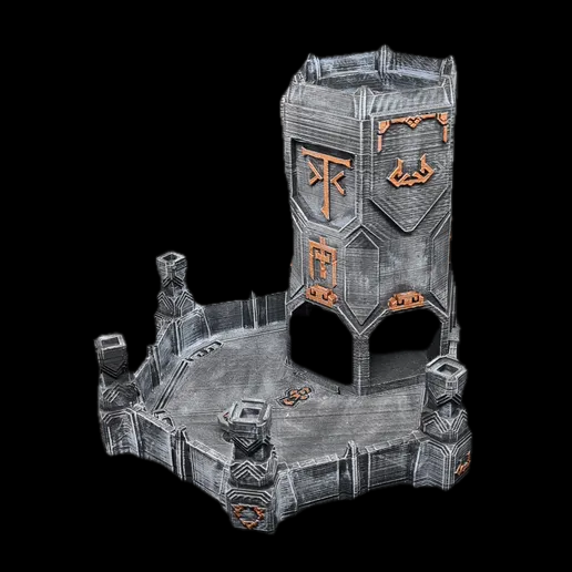 Dwarven Dice Tower with Dice Tray