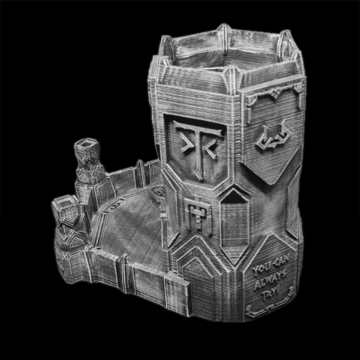 Dwarven Dice Tower with Dice Tray
