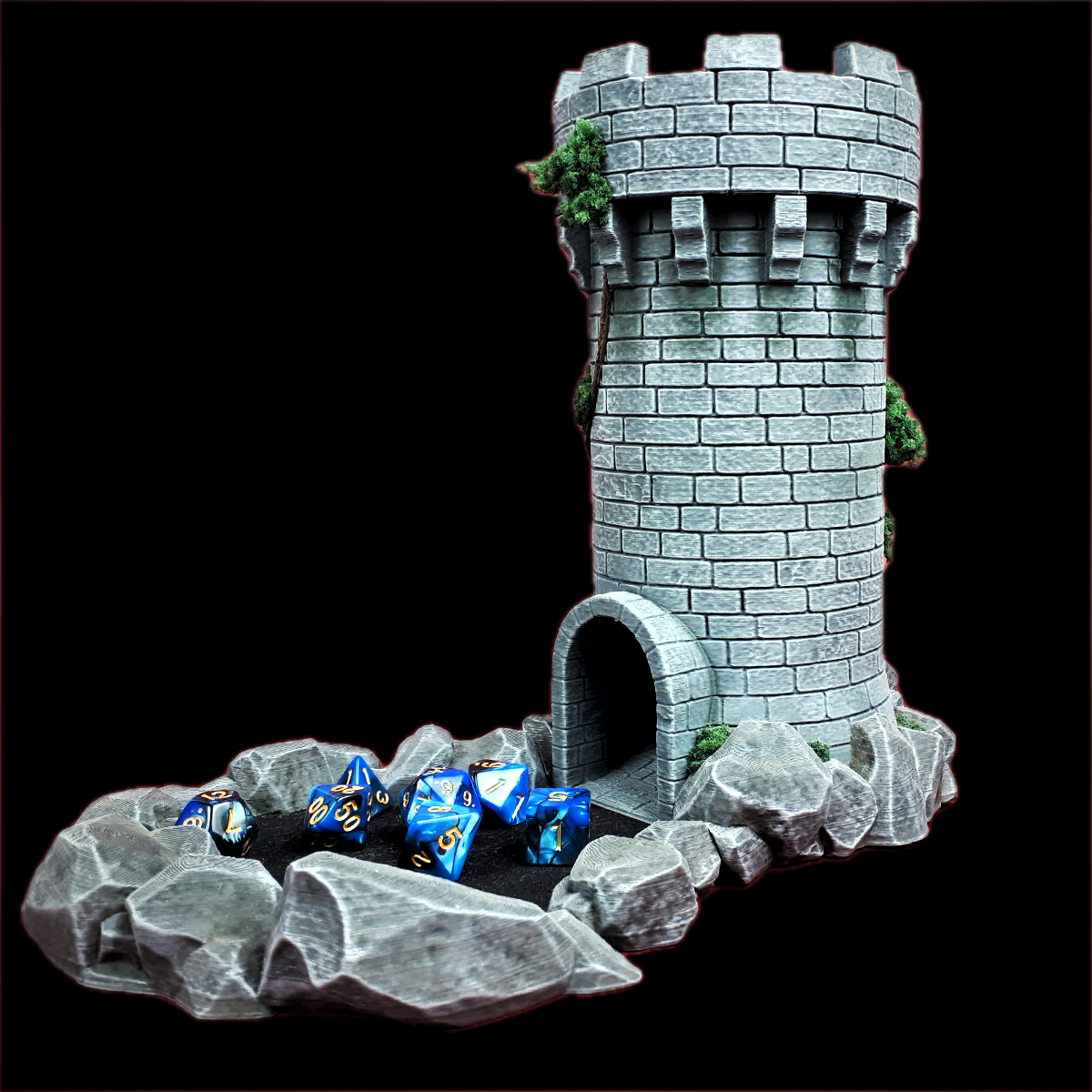 Medieval Castle Dice Thrower with Tray