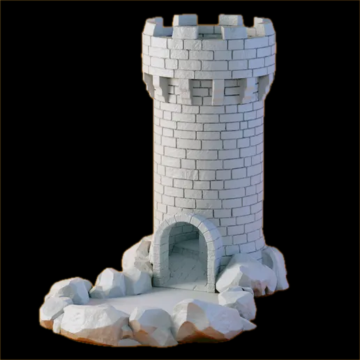 Medieval Castle Dice Thrower with Tray