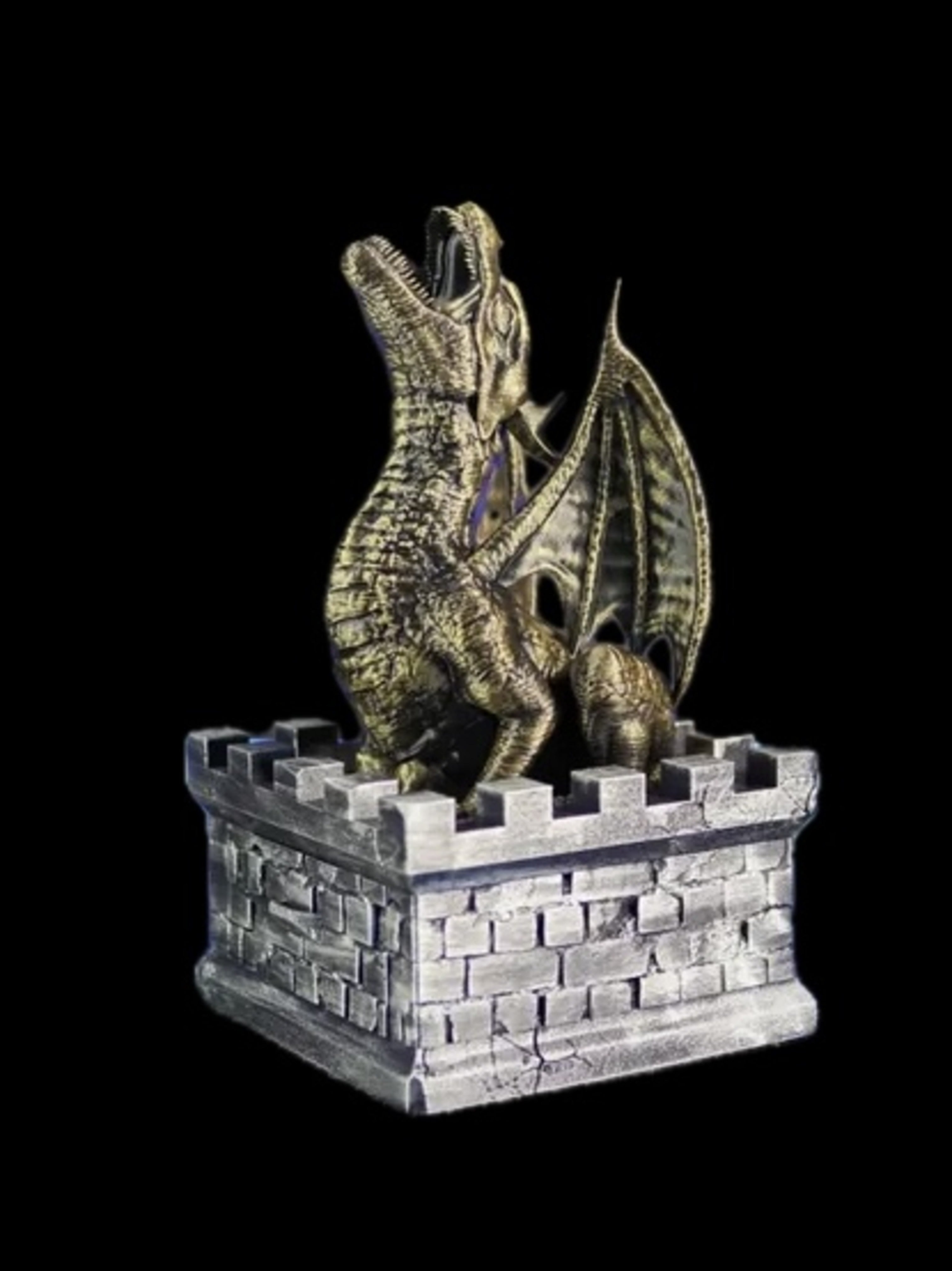 Dragon Vault Dice Tower with Hidden Stash Drawer