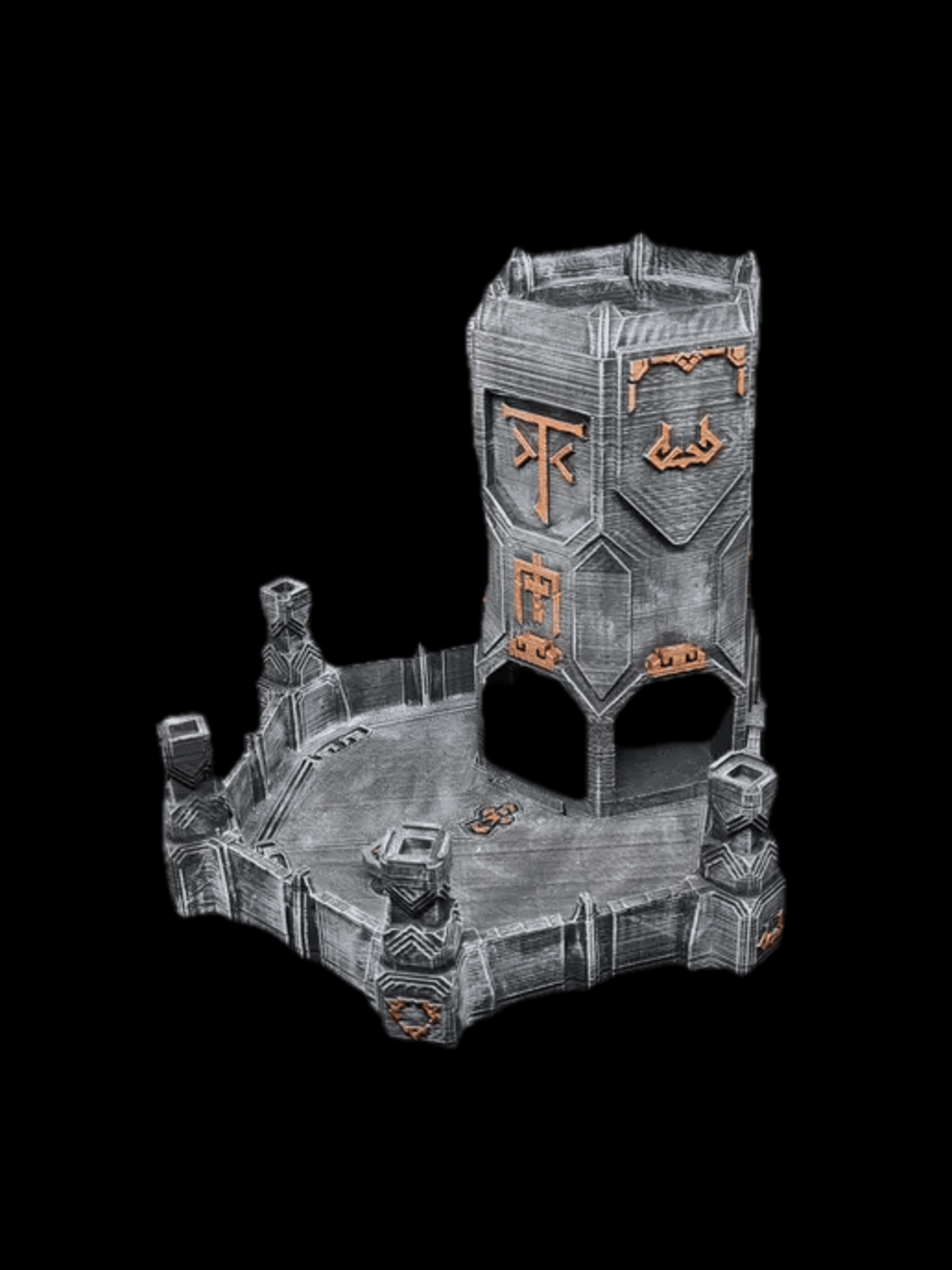 Dwarven Dice Tower with Dice Tray