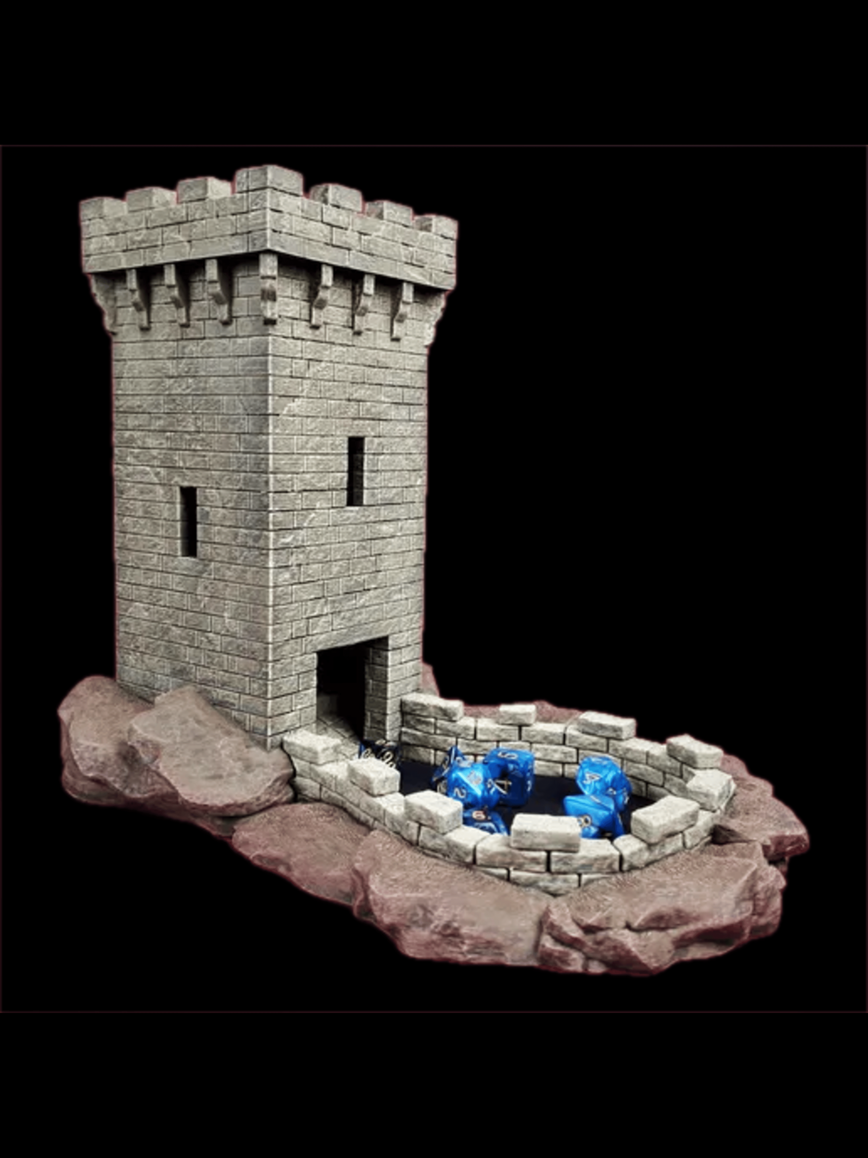 Square Medieval Castle Dice Thrower with Tray (Copy)