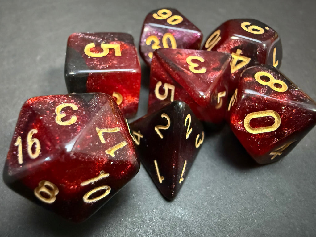 Resin Dice Set 7PCS (choice of colours)