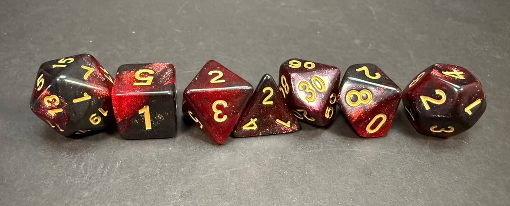 Resin Dice Set 7PCS (choice of colours)