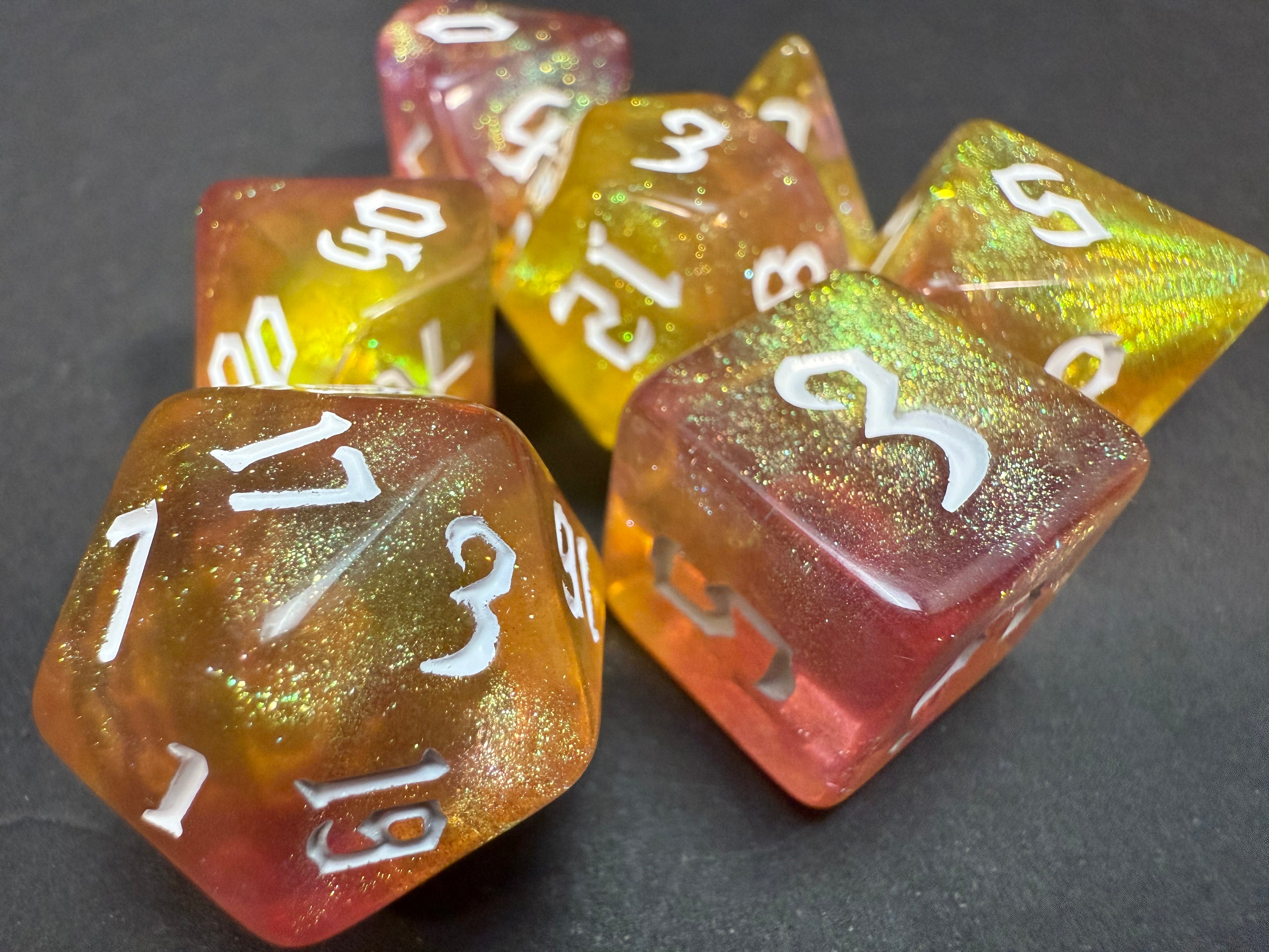 Resin Dice Set 7PCS (choice of colours)