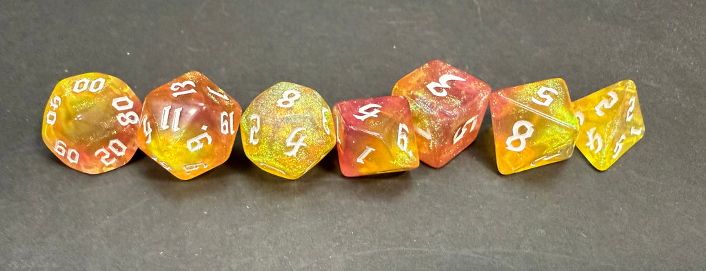 Resin Dice Set 7PCS (choice of colours)