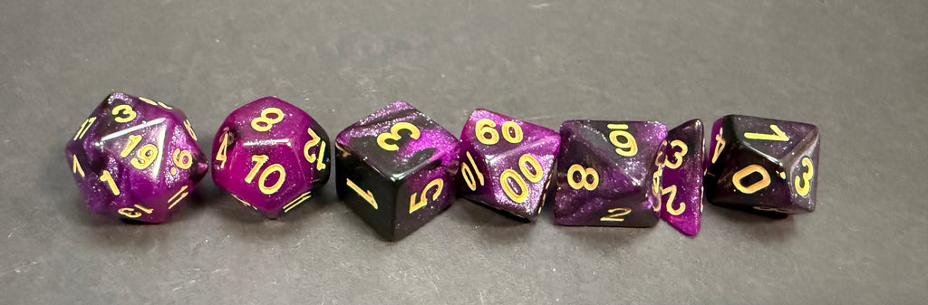 Resin Dice Set 7PCS (choice of colours)
