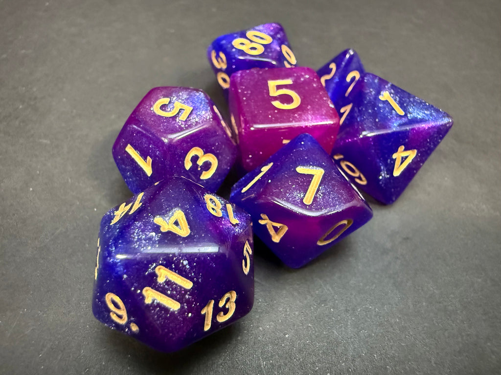 Resin Dice Set 7PCS (choice of colours)