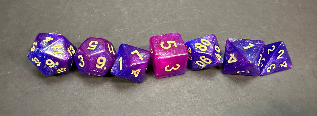 Resin Dice Set 7PCS (choice of colours)