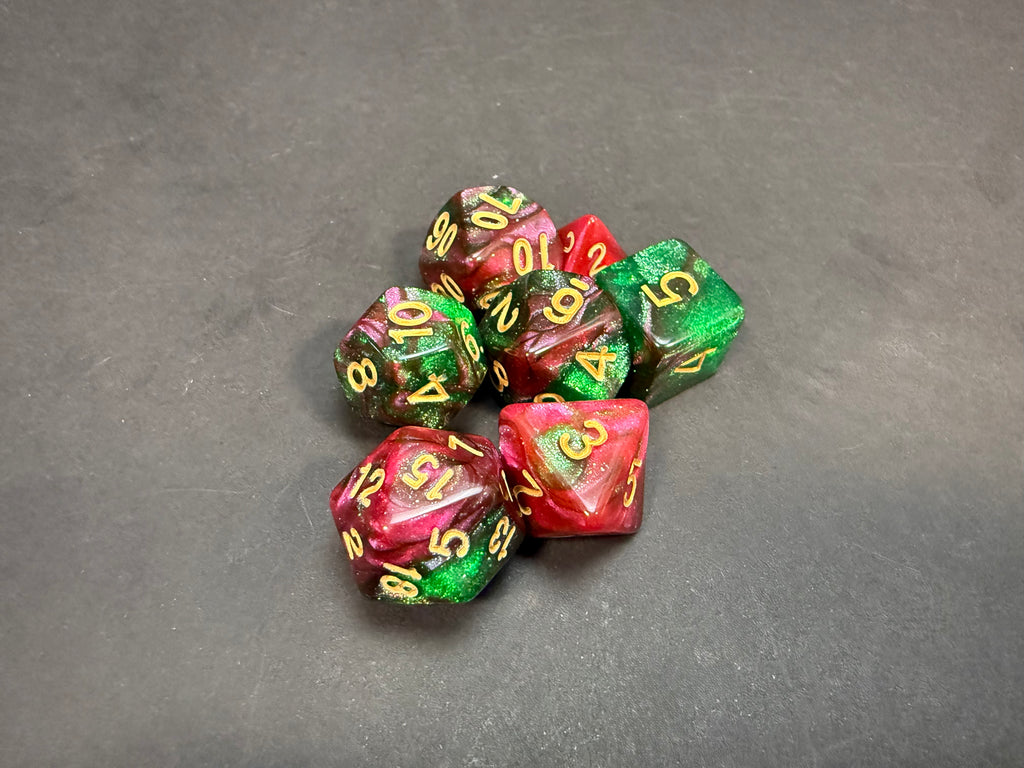 Resin Dice Set 7PCS (choice of colours)