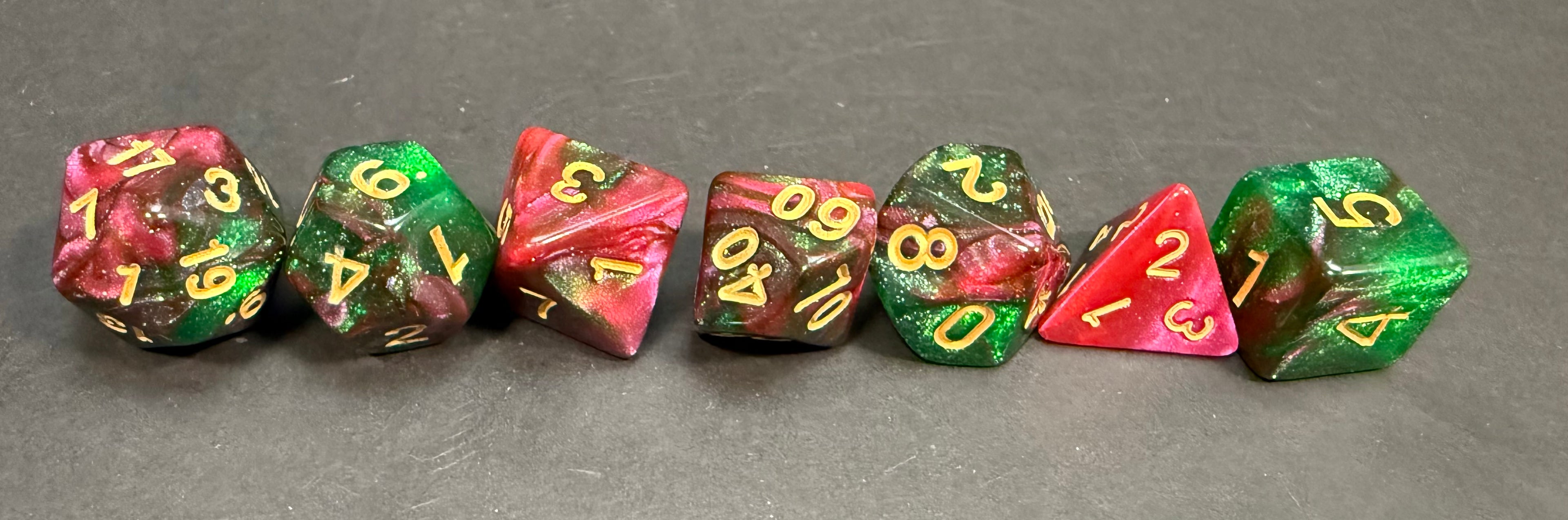 Resin Dice Set 7PCS (choice of colours)