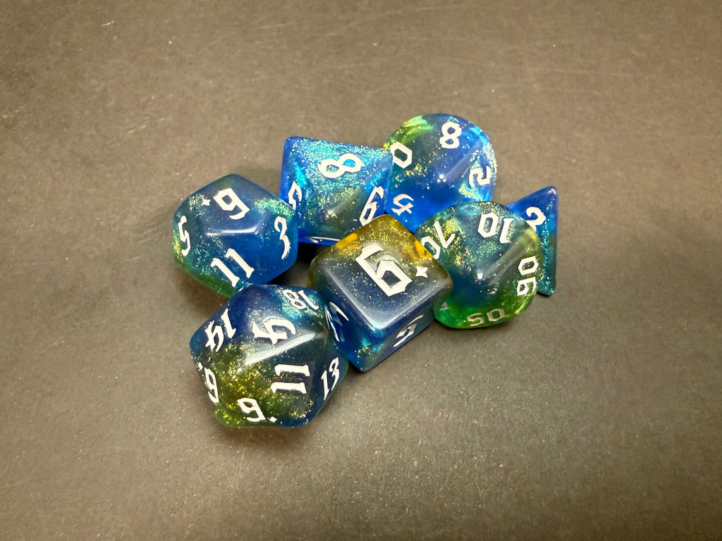 Resin Dice Set 7PCS (choice of colours)