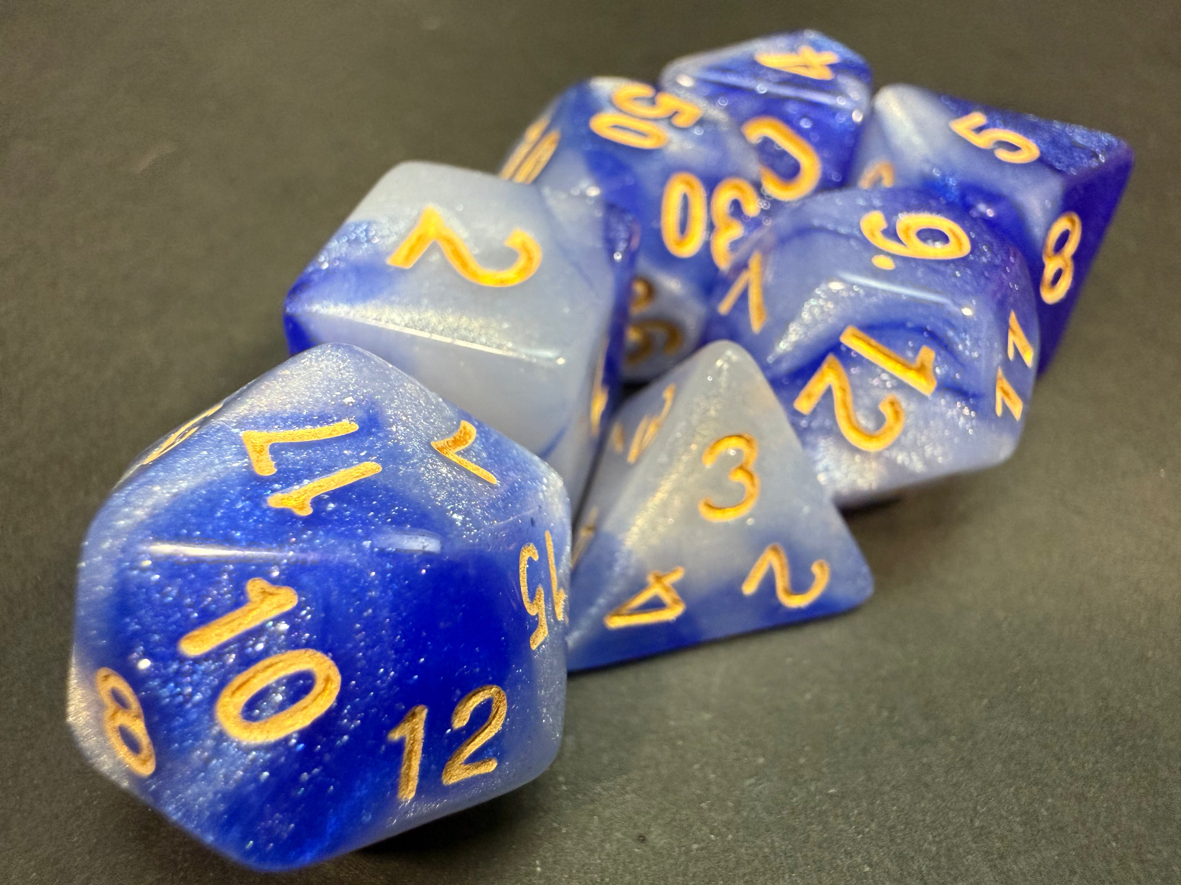 Resin Dice Set 7PCS (choice of colours)