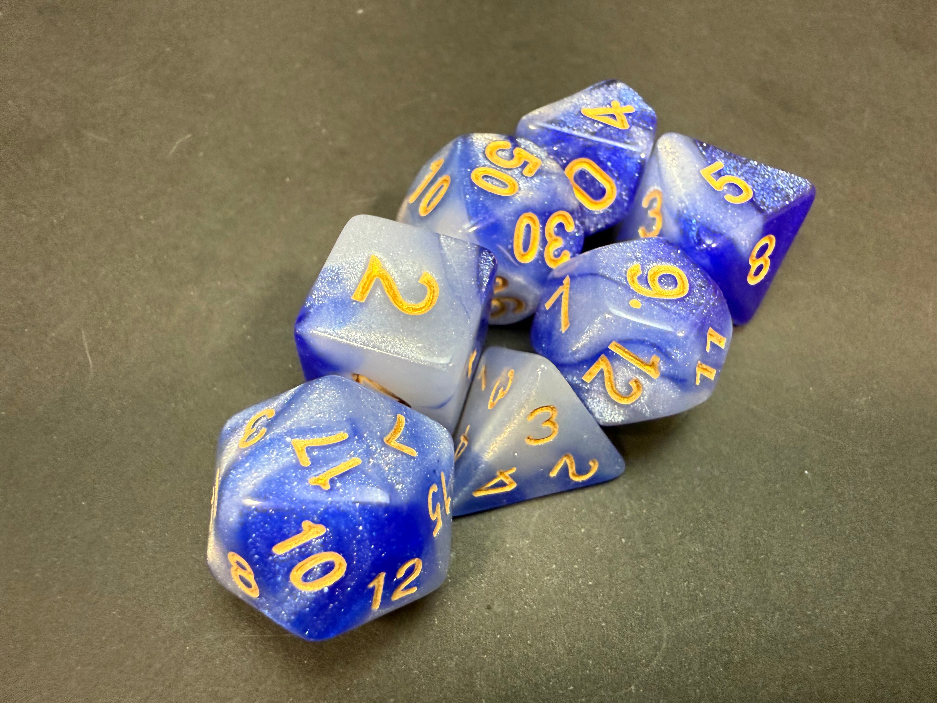 Resin Dice Set 7PCS (choice of colours)