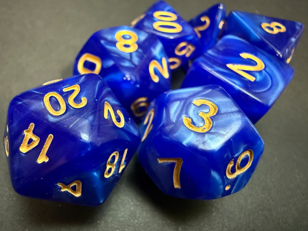 Test Tube Resin Dice Set 7PCS (choice of colours)