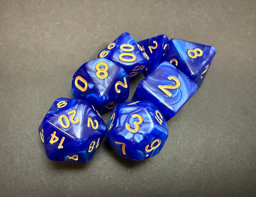 Test Tube Resin Dice Set 7PCS (choice of colours)