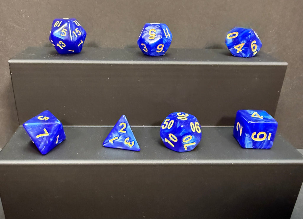 Test Tube Resin Dice Set 7PCS (choice of colours)
