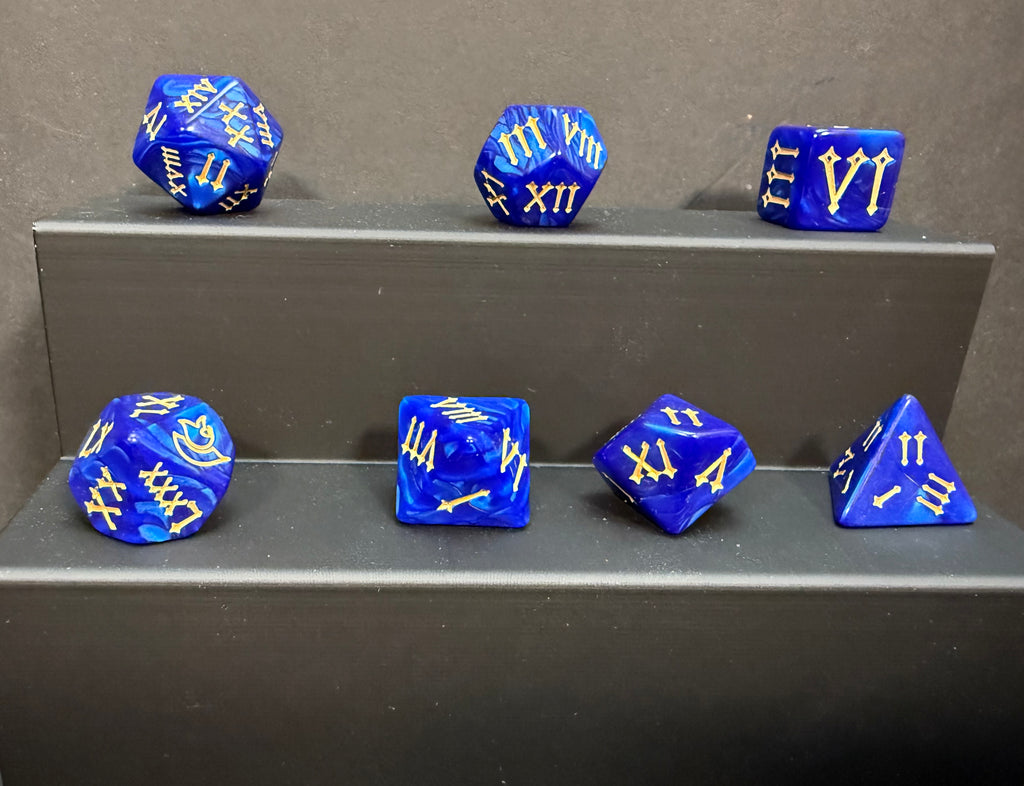 Roman Numerals Dice Set 7PCS (choice of colours)