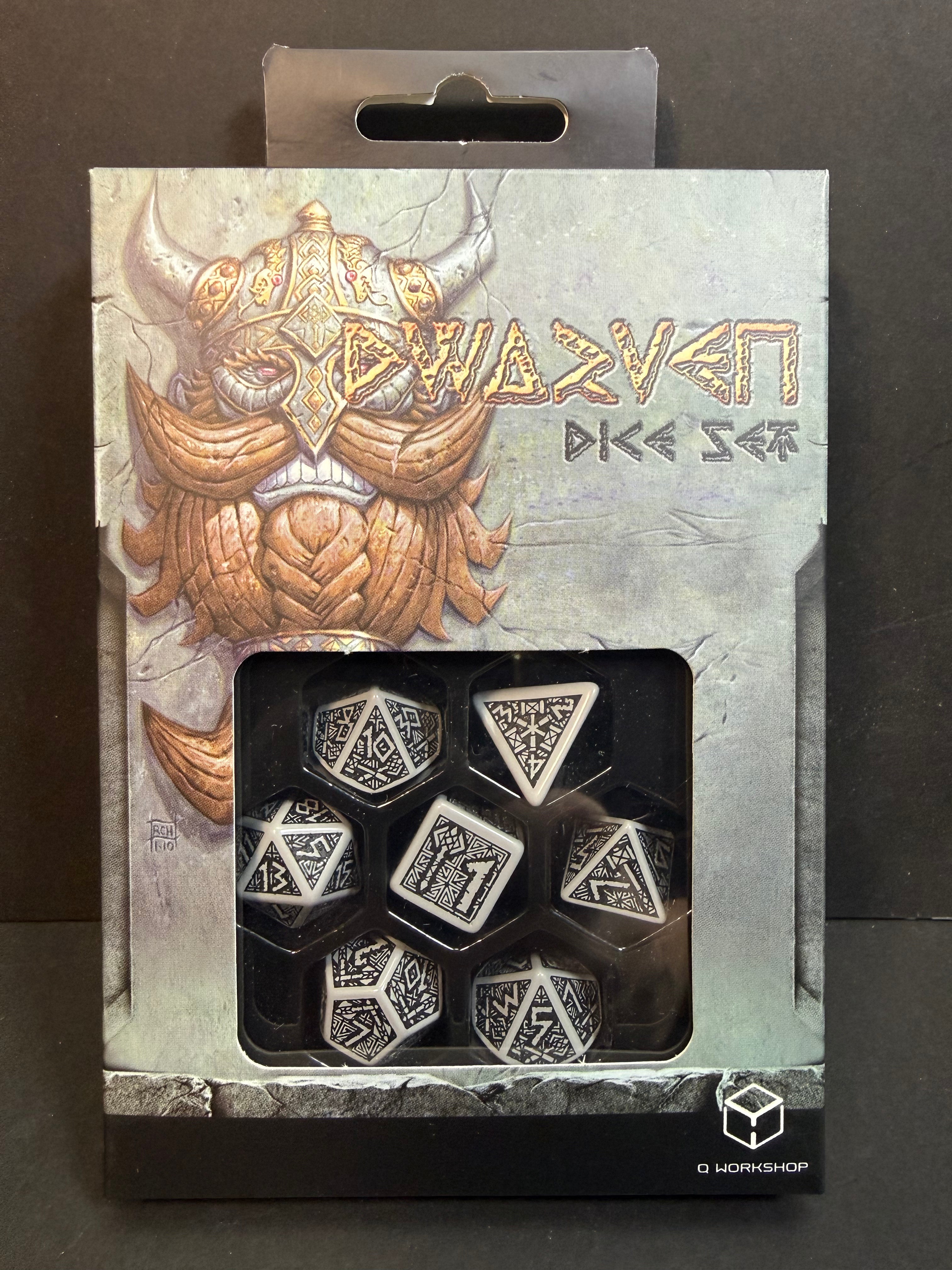 Dwarven Dice Set - Grey & Black Q-Workshop