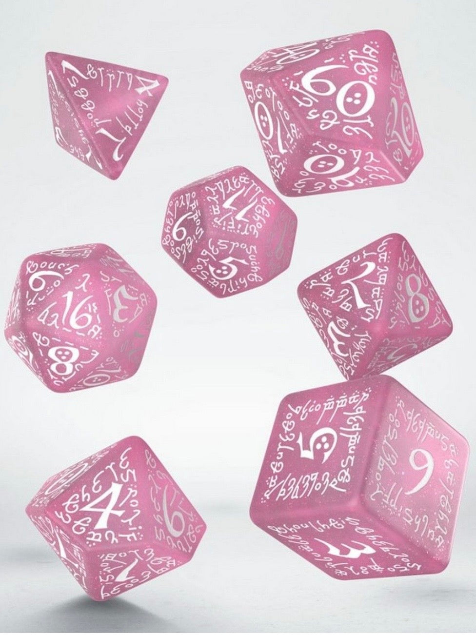 Elvish Dice Set - Pink & White Q-Workshop