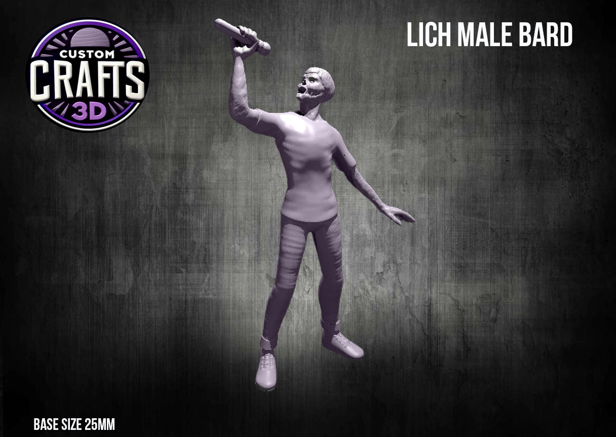 Lich Male Bard 25mm Base
