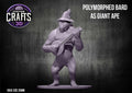 Polymorphed Bard as Giant Ape 25mm Base
