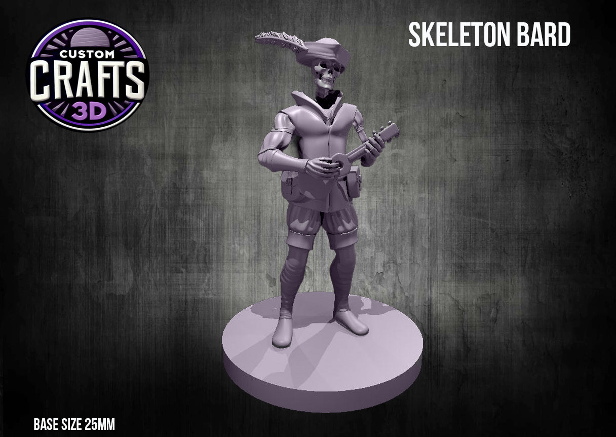 Skeleton Bard 25mm Base