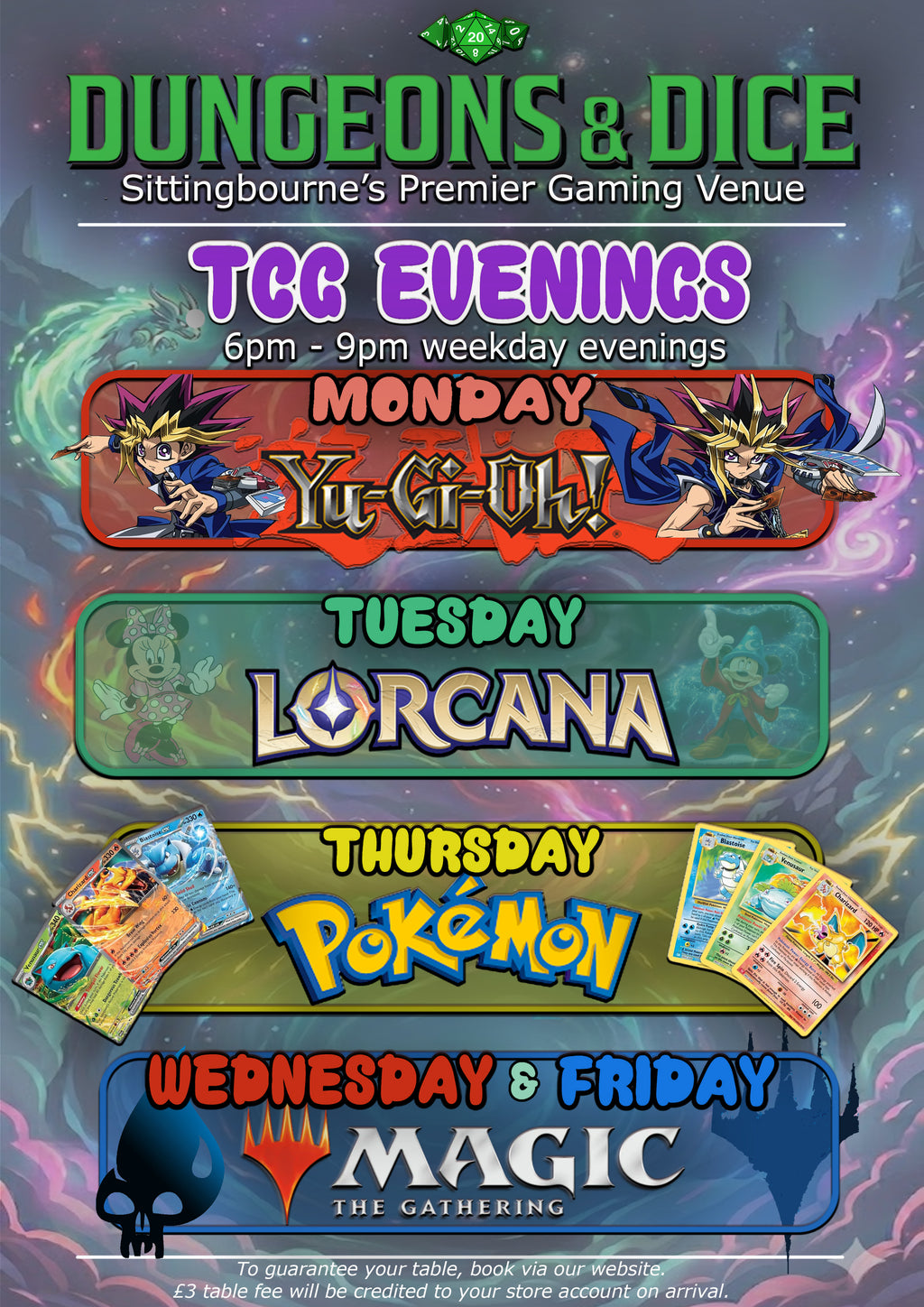 TCG Evening Table Booking