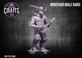 Minotaur Male Bard 25mm Base