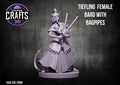 Tiefling Female Bard with Bagpipes 25mm Base