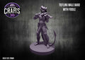 Tiefling Male Bard with Fiddle 25mm Base