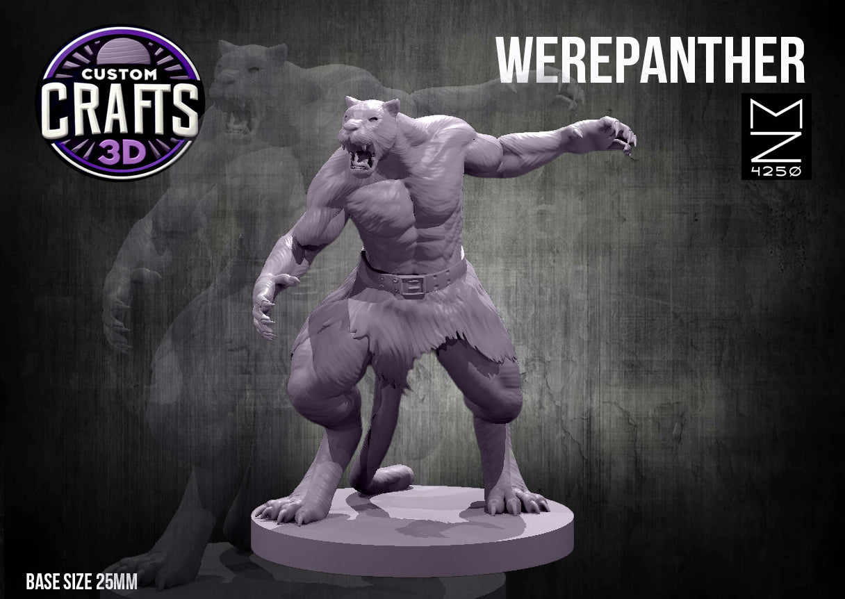 Werepanther 25mm Base