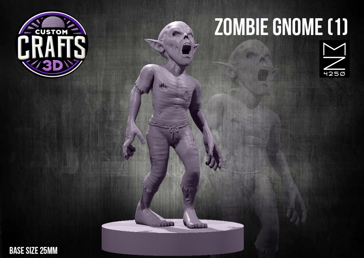 Zombie Gnome V1 25mm Base