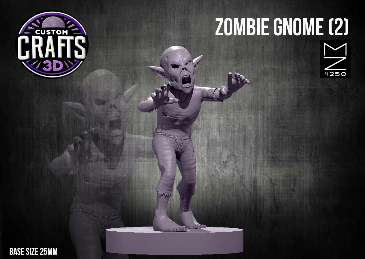 Zombie Gnome V2 25mm Base