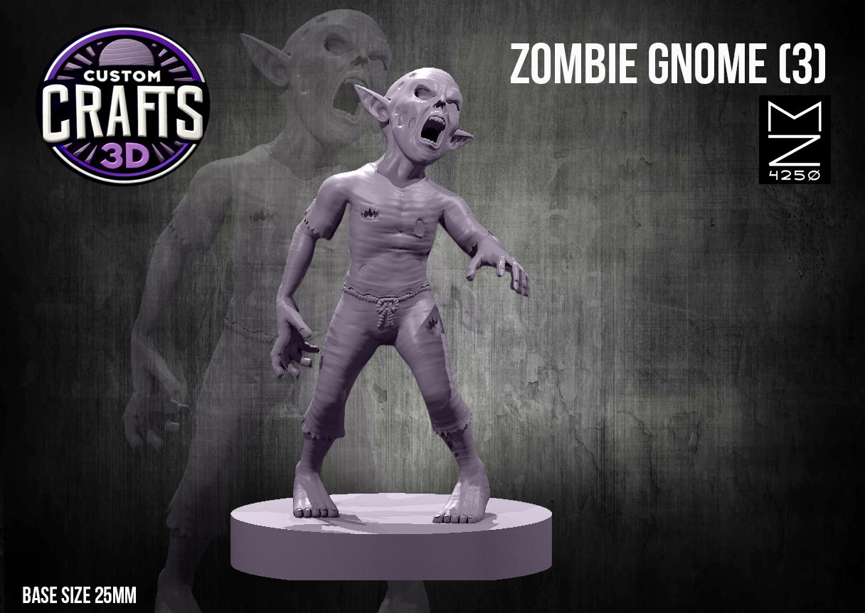 Zombie Gnome V3 25mm Base