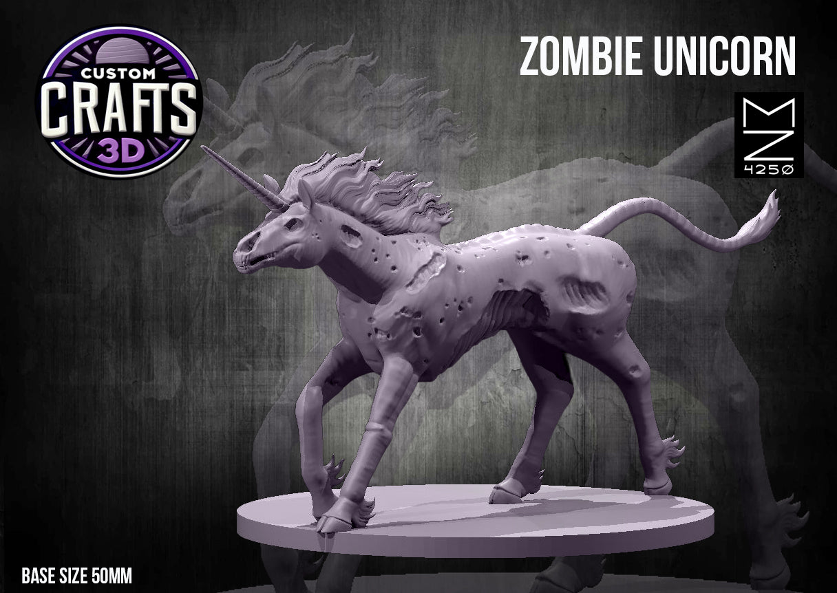 Zombie Unicorn 50mm Base